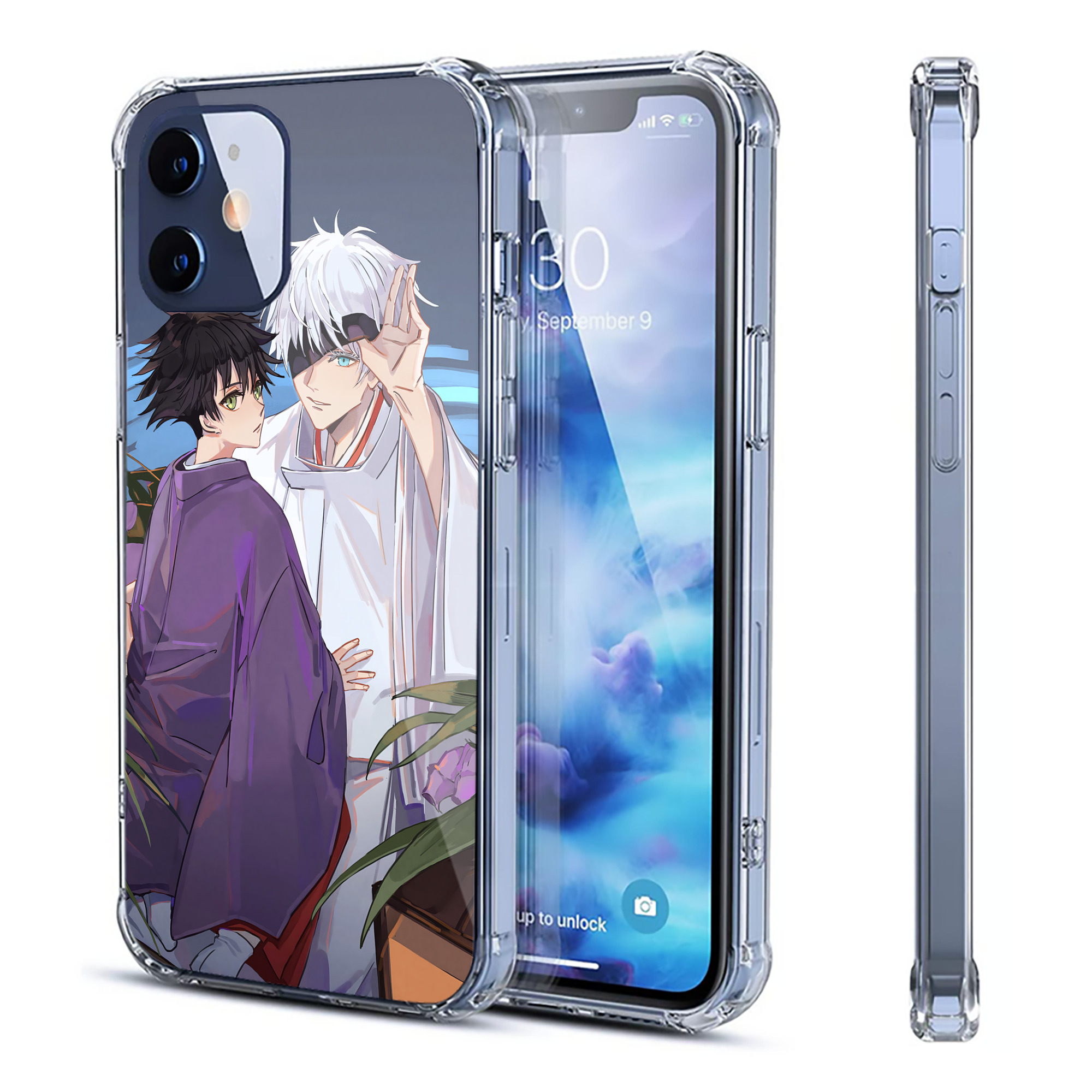（画像用） 呪術廻戦 Jujutsu Kaisen 【iPhone 12シリーズ対応】透明スマホケース（クリアソフトケース）